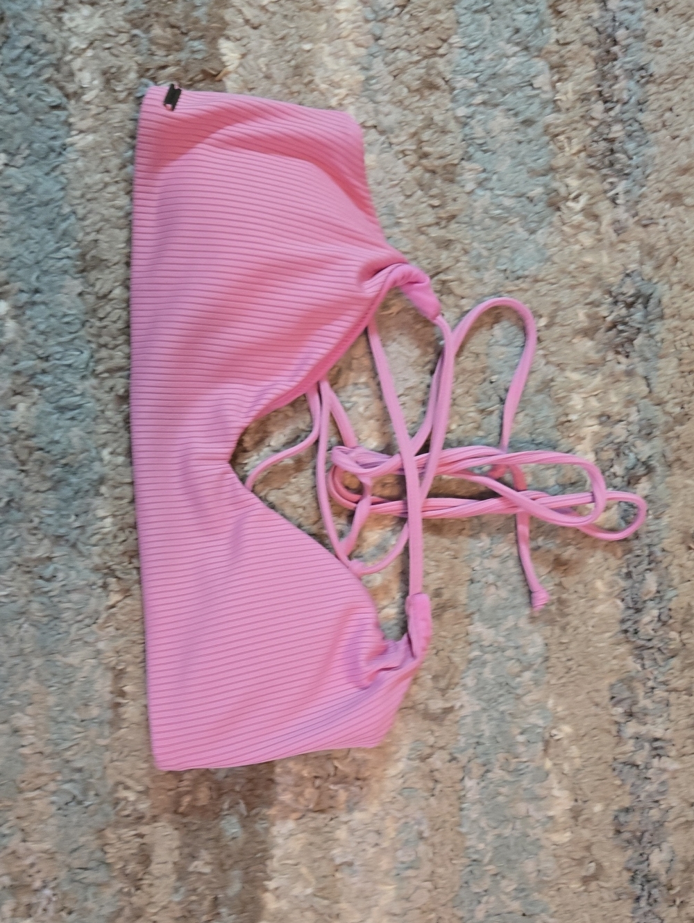 O'Neill Pink Ribbed Bikini Top